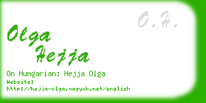 olga hejja business card